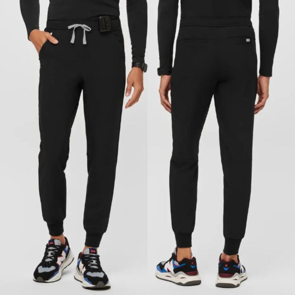 Figs Women's Jogger Scrub Pants M Black Slim Fit Workwear